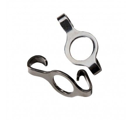 Flat hooks for stainless steel bracelets.