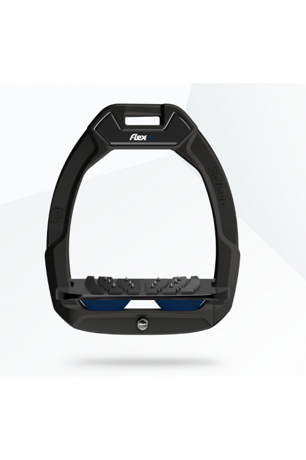FLEX-ON Safe-On Etrier de sécurité plateau incliné Ultragrip - Noir / noir / bleu foncé