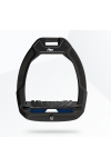 FLEX-ON Safe-On Ultragrip inclined plate safety stirrup - Black / black / grey