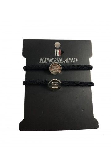 Kingsland 2-pack of black hair elastics KLhair