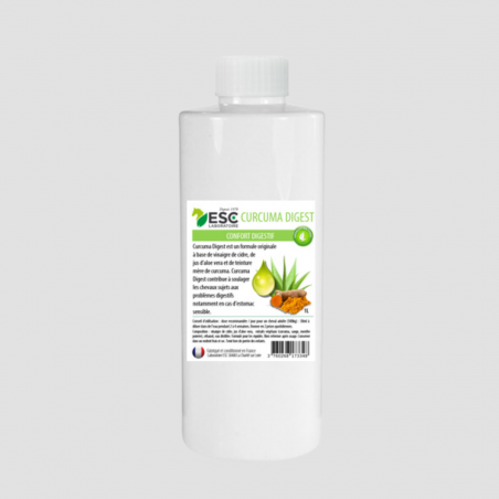 ESC LABORATOIRE Curcuma Digest - Aloe + turmeric juice - Digestive comfort for horses 1 liter