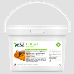 ESC LABORATOIRE Curcuma – Articulations et digestion cheval – Plante pure 1kg