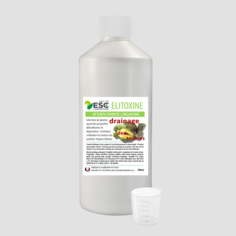 ESC LABORATOIRE Elitoxine - Drainage detox horse - Liquid herbal supplement