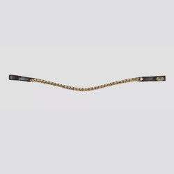 HFI frontal à strass cuir marron