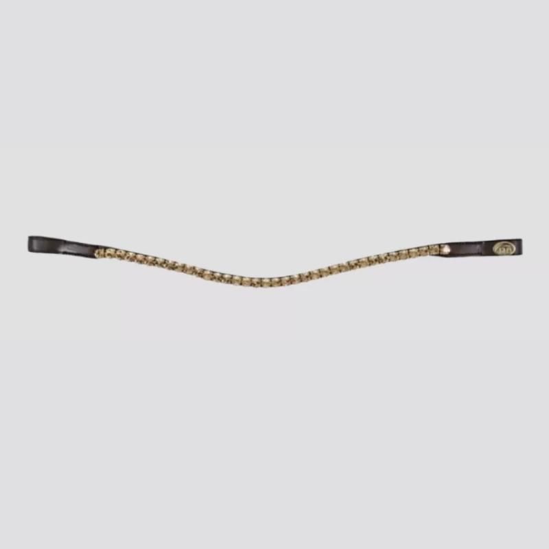 HFI brown leather rhinestone browband - HFI - Foolfashion.ch