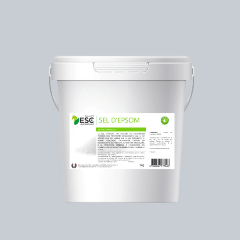 ESC LABORATOIRE SEL D'EPSOM Magnesium sulfate Horse - Transit disorders and muscle relaxation 1kg