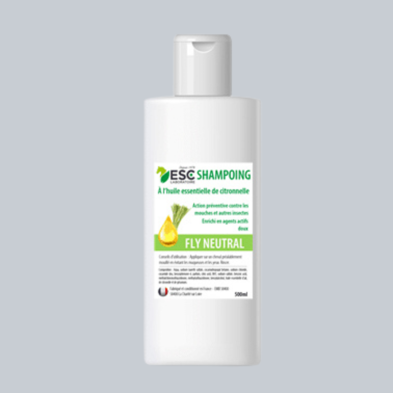 ESC LABORATOIRE SHAMPOO FLY NEUTRAL - Insect-scented cleansing care for horses - Enriched with essential oils 500ml