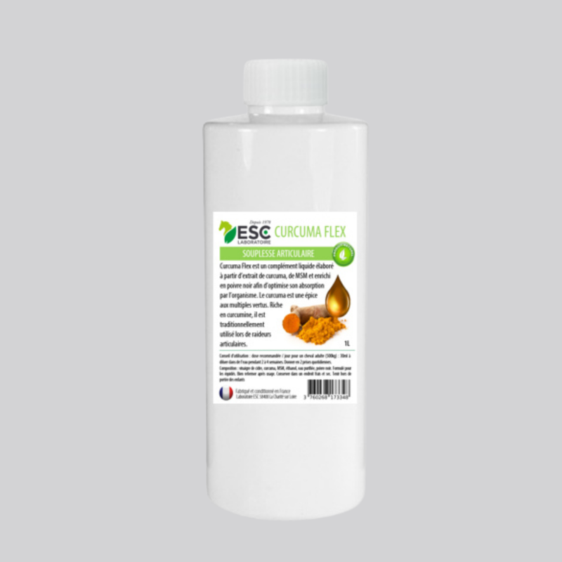 ESC LABORATOIRE Curcuma Flex - Curcuma + MSM - Gelenkgeschmeidigkeit Pferd 1l