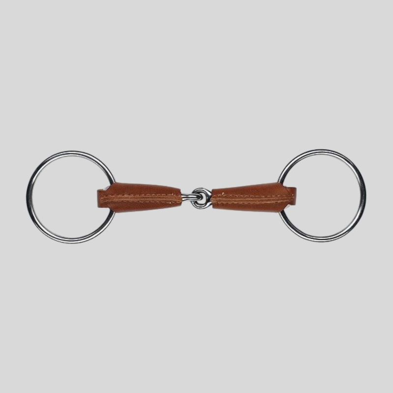FEELING Leather-covered 2-ring bit