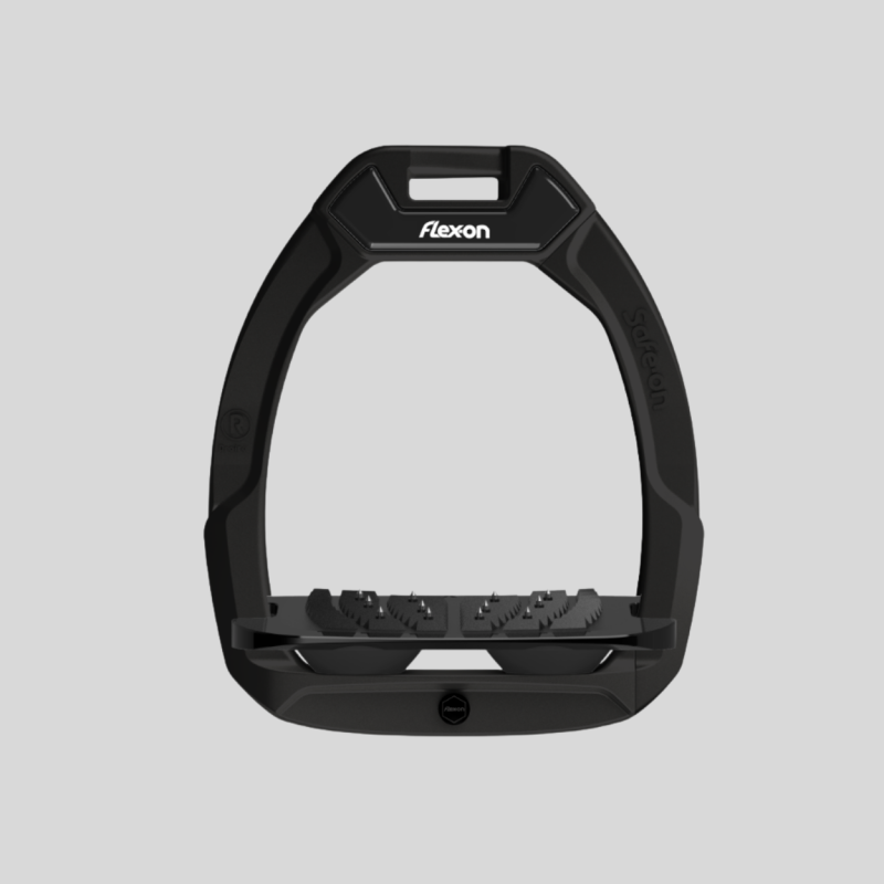 FLEX-ON Safe-On Ultragrip inclined safety stirrup - Black/black/black