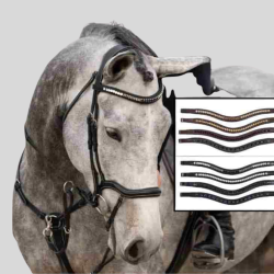 HFI Wave Stirnband Leder/Strass