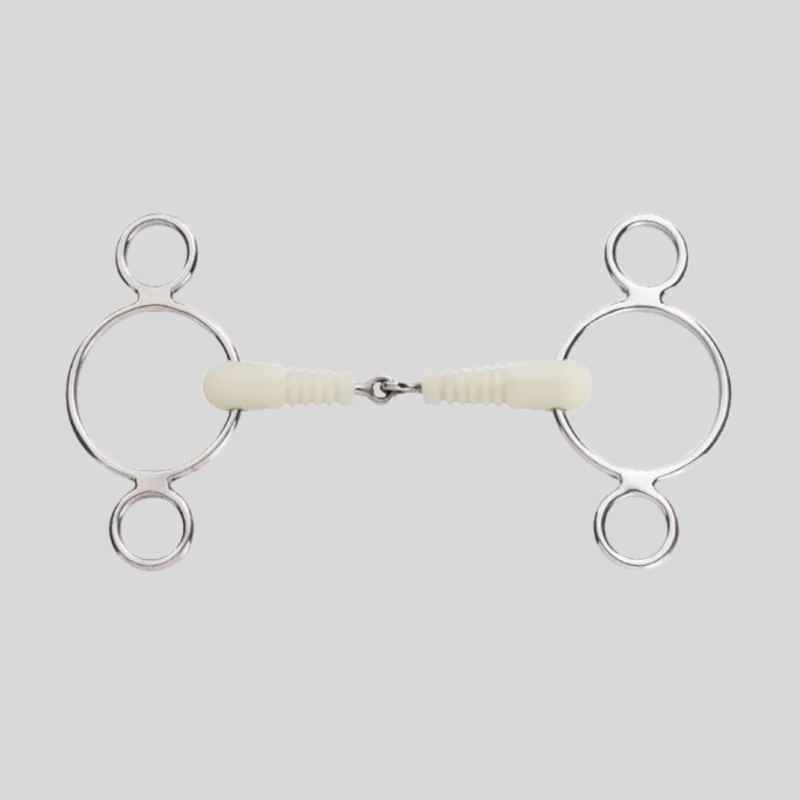 HAPPY MOUTH Pessoa Gebiss mit 3 Ringen, einfach gebrochen, gerippt