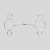 HAPPY MOUTH Pessoa Gebiss mit 3 Ringen, einfach gebrochen, gerippt