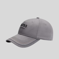 BOSS EQUESTRIAN Kappe mit gesticktem Logo und Lederriemen