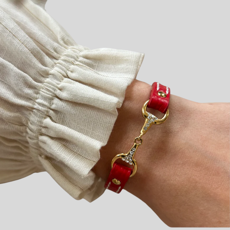 EQUESTRIAN SHOP Bracelet Fano Strass - Doré à l'or fin