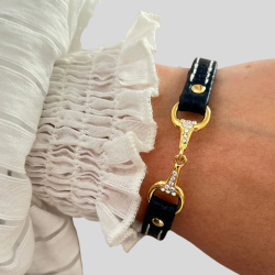 EQUESTRIAN SHOP Bracelet Fano Strass - Doré à l'or fin