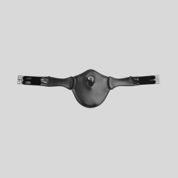 WALDHAUSEN Sangle de selle en cuir avec bavette ventrale élastique