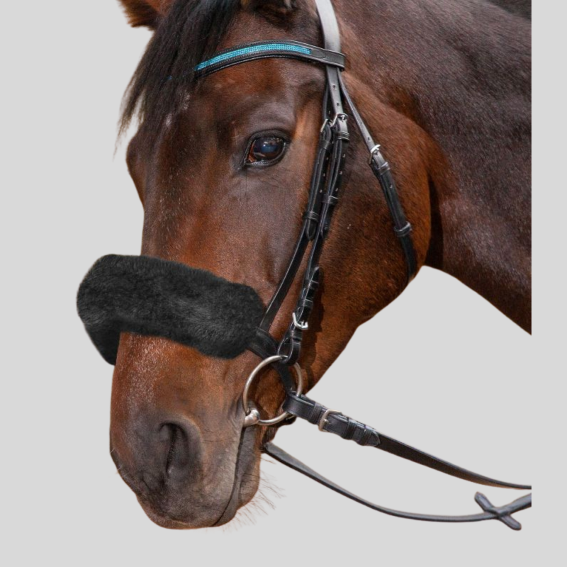 Waldhausen Rembourrage en peau d’agneau pour dessus de muserolle ou têtière