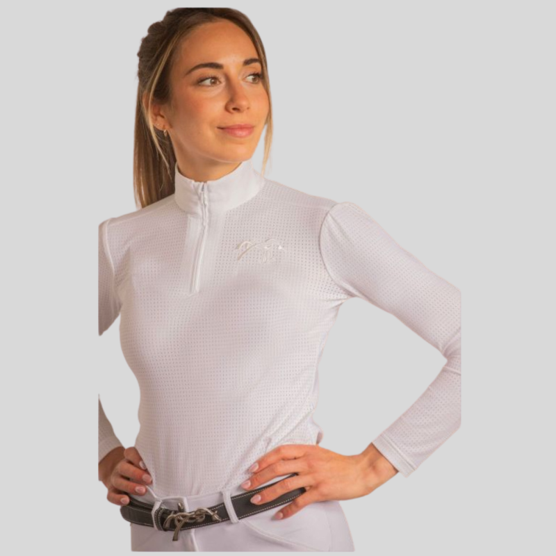 PENELOPE Polo-Shirt von Concours Bruges weiß Mesh für Frauen