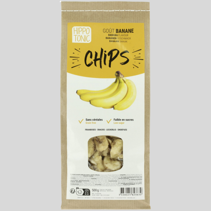 Hippo-Tonic Bananenchips: Getreideloser Leckerbissen für Pferde