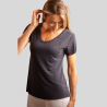 Women's V-neck short-sleeved T-shirt Pénélope Juline - fluid and lightweight