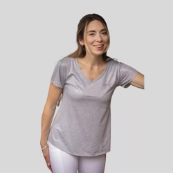 Women's V-neck short-sleeved T-shirt Pénélope Juline - fluid and lightweight