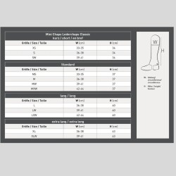 ELT classic-Leder-Minichaps für Reiter