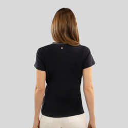 Women's V-neck T-shirt Berenice HARCOUR - Elegant cotton