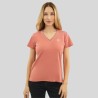 Women's V-neck T-shirt Berenice HARCOUR - Elegant cotton