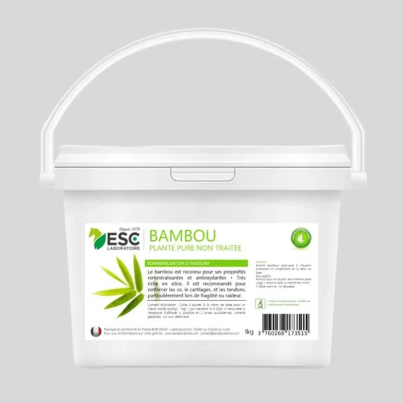 ESC LABORATOIRE BAMBOU  Reminéralisation et raideurs cheval plante pure