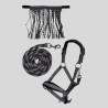 Halter set HKM Lilly adjustable with lead rope and bangs