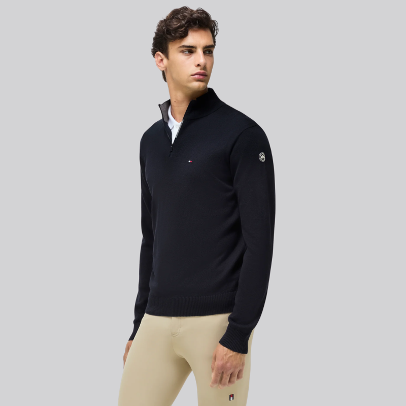 Tommy Hilfiger Herren Pullover mit Reißverschluss - EQUESTRIAN Irvine