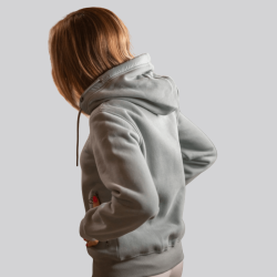 Sweatshirt Pénélope Fluore mit Reißverschluss - Kapuze aus zwei Materialien und Strasssteinen