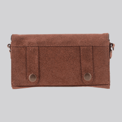 Handytasche Pénélope phone pocket aus schwarzem Glitzerleder
