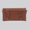 Handytasche Pénélope phone pocket aus schwarzem Glitzerleder