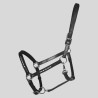 Elegant leather halter HKM with sparkle stones