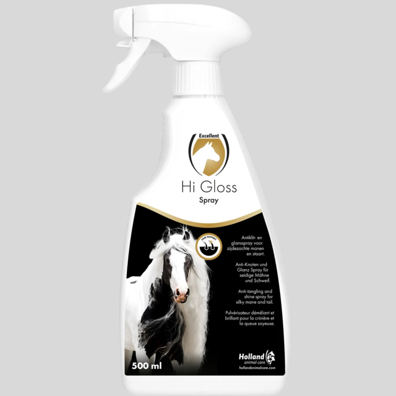 Glanzspray für Mähne und Schweif Pferd 500ml - Hochglanz-Entfilzer