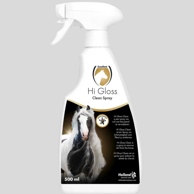 Hi Gloss Clean cleaning spray 500 ml - Care for horses without washing