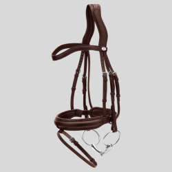 DY'ON snaffle bridle pull-back medium in soft leather