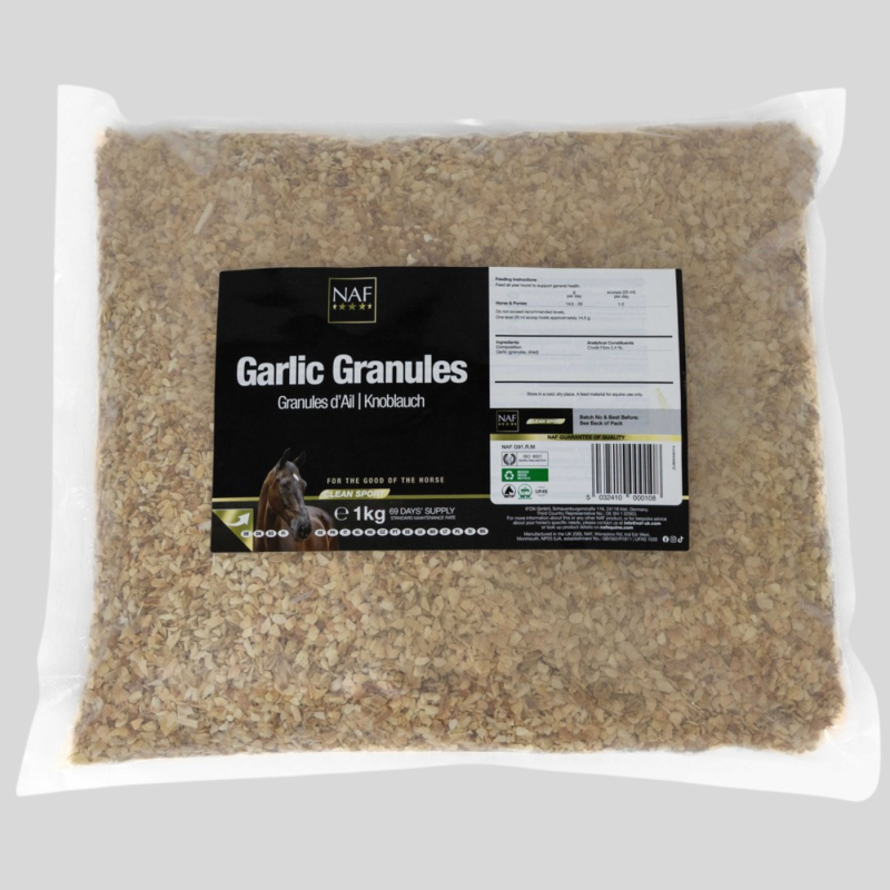Garlic granules NAF 1 kg for horses - natural supplement